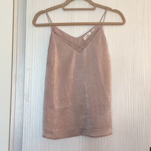 Satin sheen tank top
